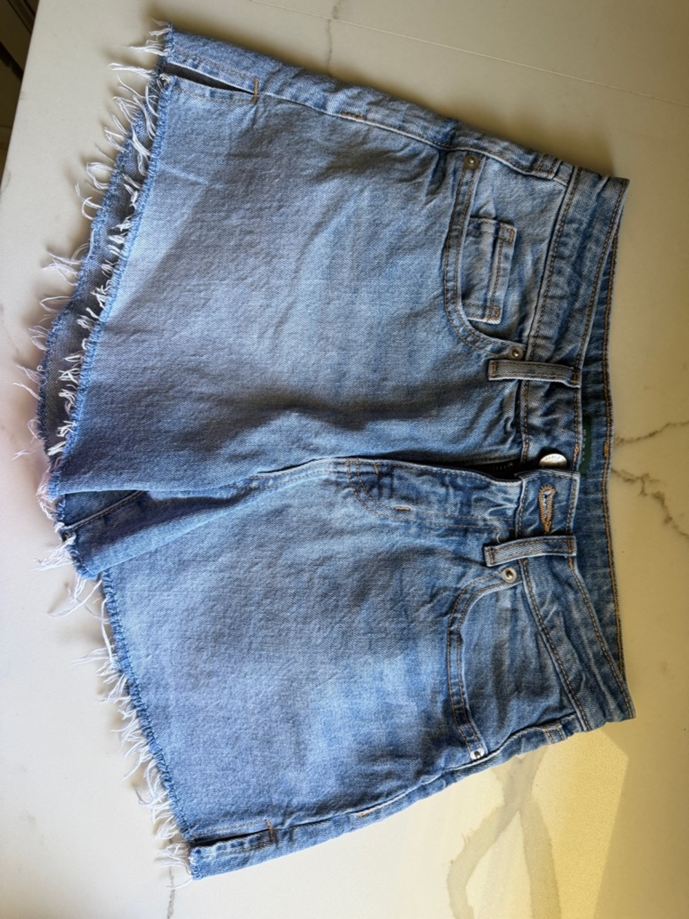 Wild  fable Light Blue Frayed Denim Shorts